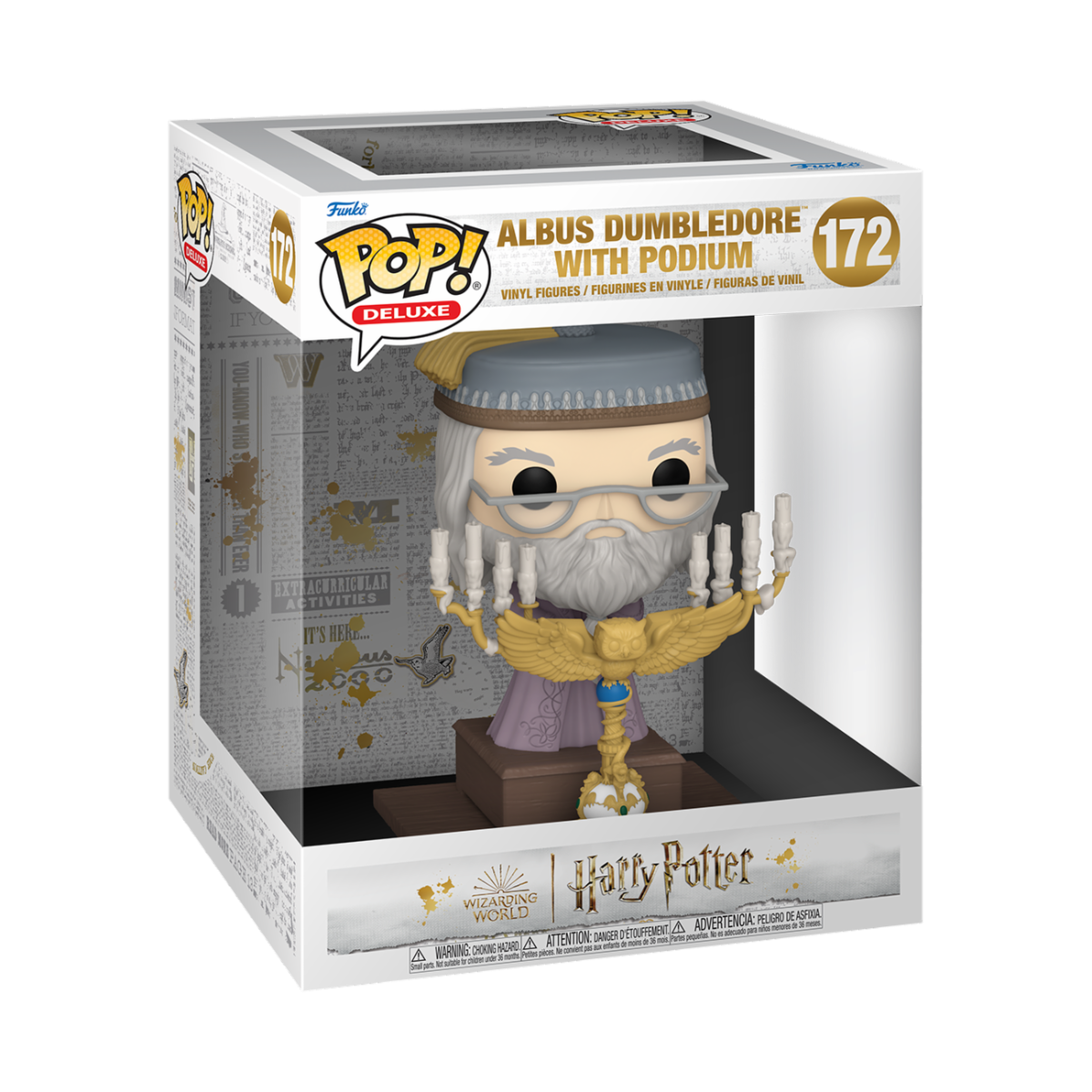 Harry Potter - POP! Dumbledore & Podium *Pré-Venda*