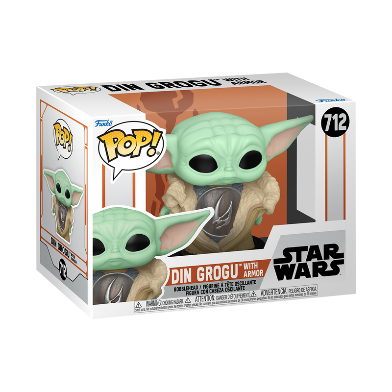 Star Wars - POP! Din Grogu with Armor *Pré-Venda*