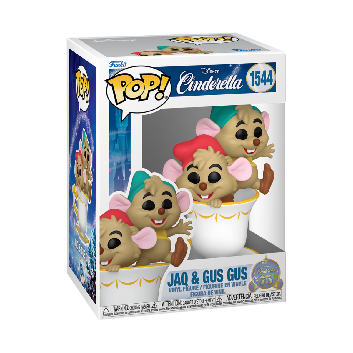 Cinderella - POP! Jaq & Gus in cup *Pré-Venda*