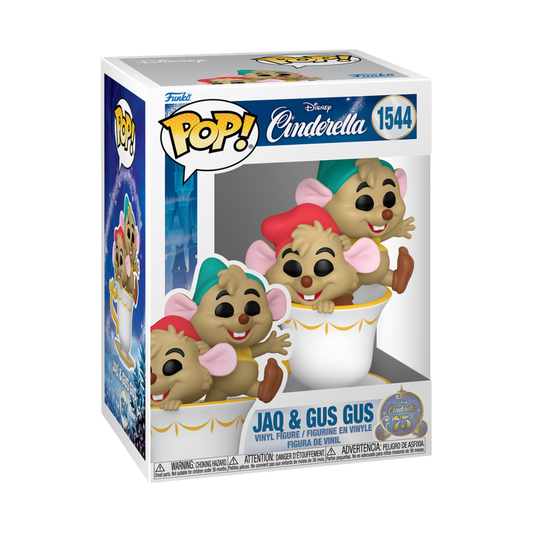 Cinderella - POP! Jaq & Gus in cup *Pré-Venda*