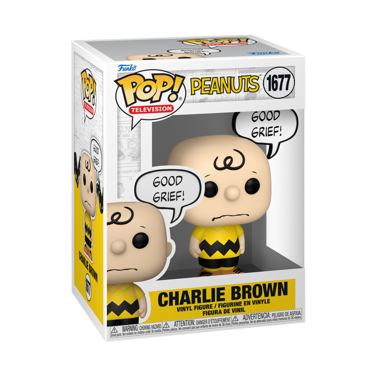 Peanuts - POP! Charlie Brown Good Grief *Pré-Venda*