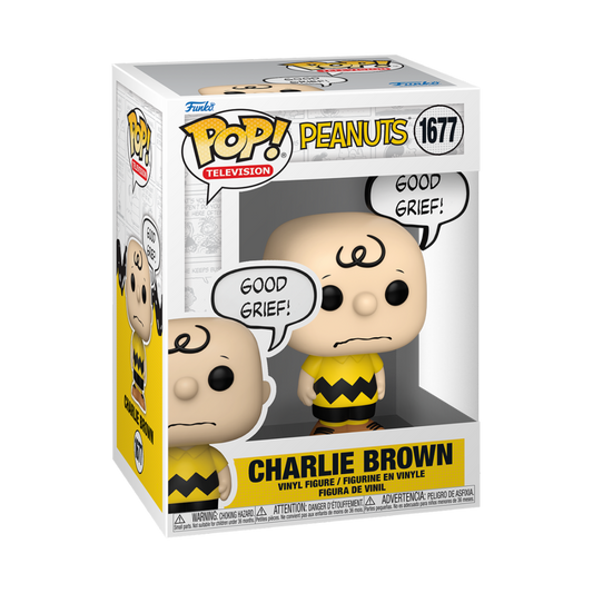 Peanuts - POP! Charlie Brown Good Grief *Pré-Venda*