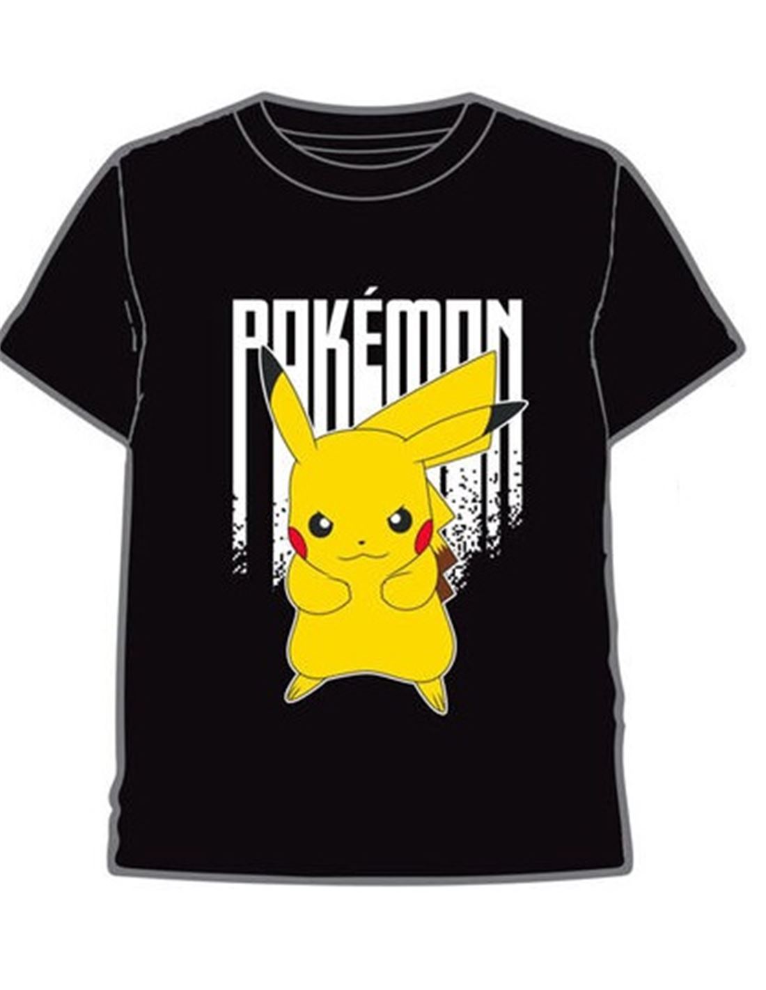 Pokemon - T-shirt kids Pikachu (preta)