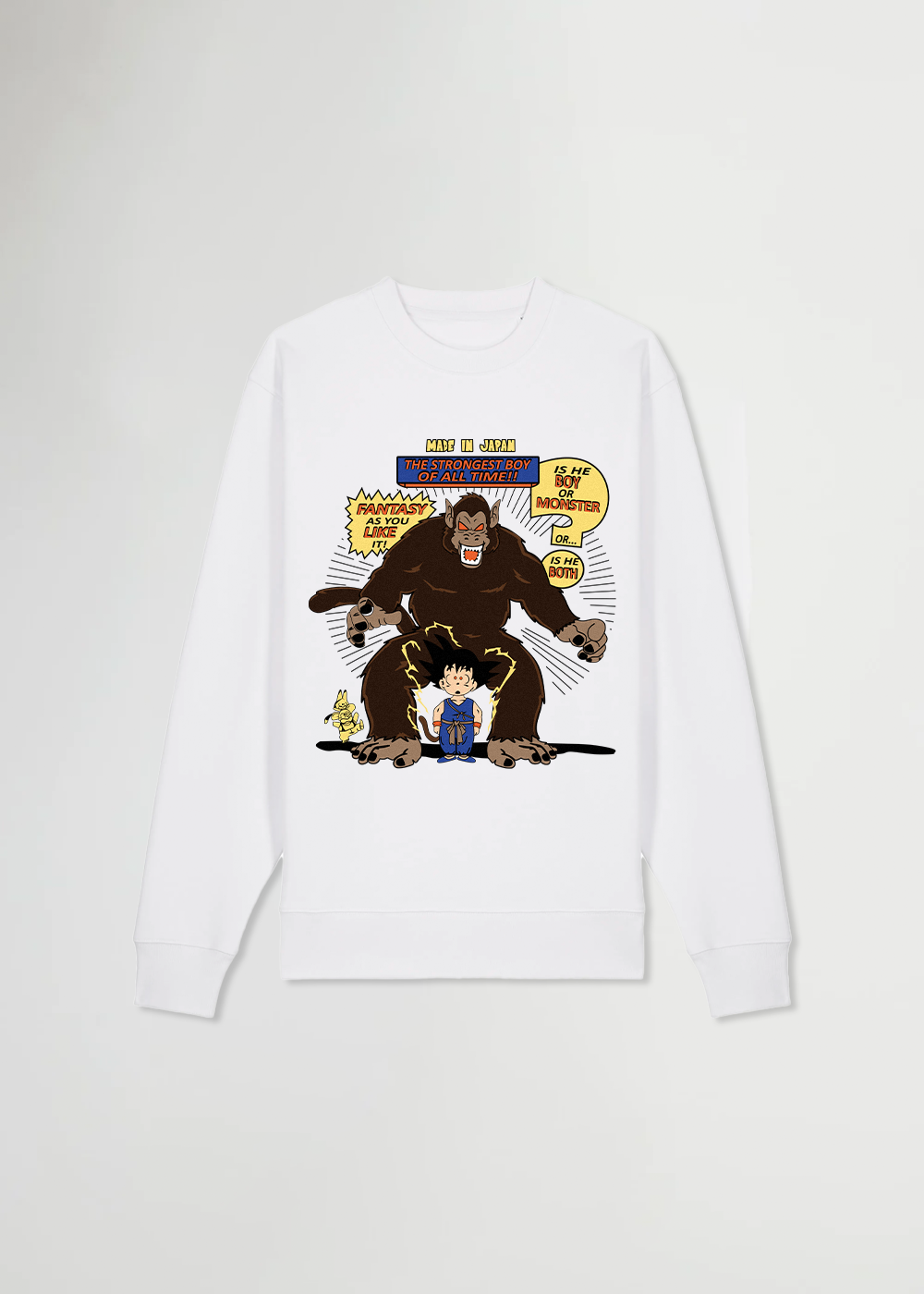 MADE IN JAPAN - STRONGEST OF ALL TIME® OVERSIZE WHITE SWEAT